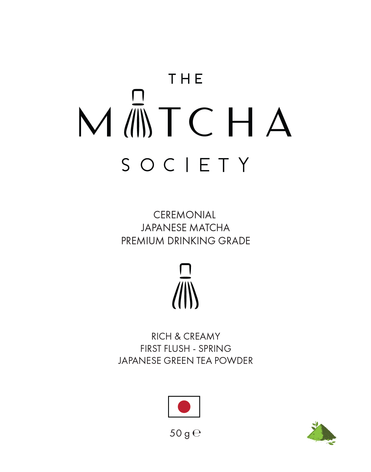 Ceremonial Japanese Matcha - Premium drinking Grade - 50g