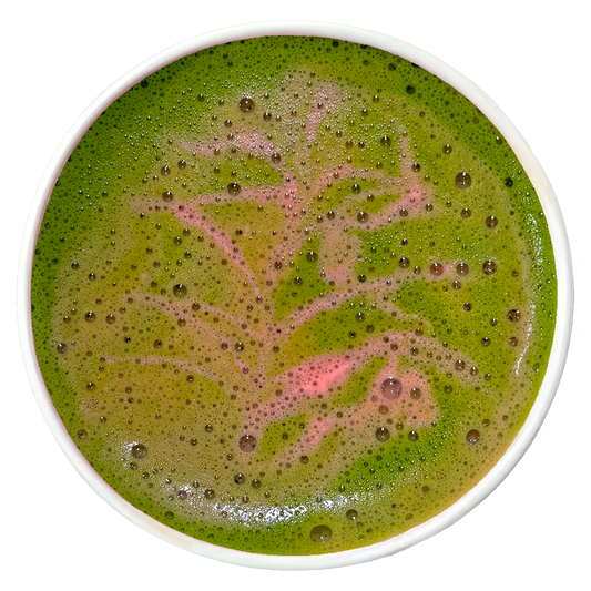 Matcha beetroot latte